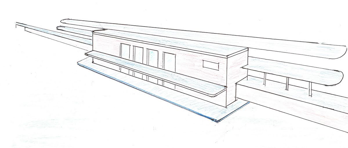 Disegno idea stazione di Sora