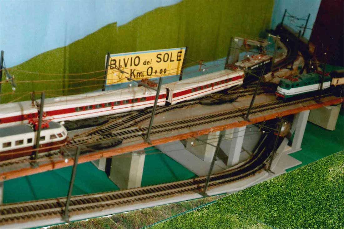 Plastico incrocio ferroviario "Bivio del Sole"